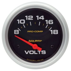 2-5/8 in. VOLTMETER, 8-18V, PRO-COMP