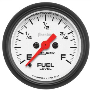 2-1/16 in. FUEL LEVEL, PROGRAMMABLE 0-280 O, PHANTOM