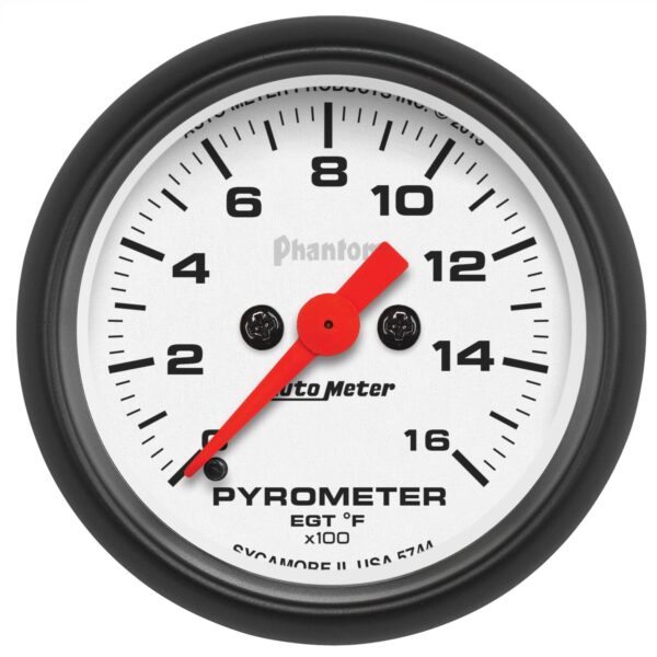 2-1/16 in. PYROMETER, 0-1600 Fahrenheit, PHANTOM