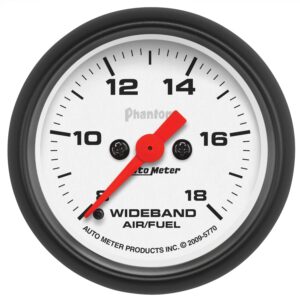 2-1/16 in. WIDEBAND AIR/FUEL RATIO, ANALOG, 8:1-18:1 AFR, PHANTOM