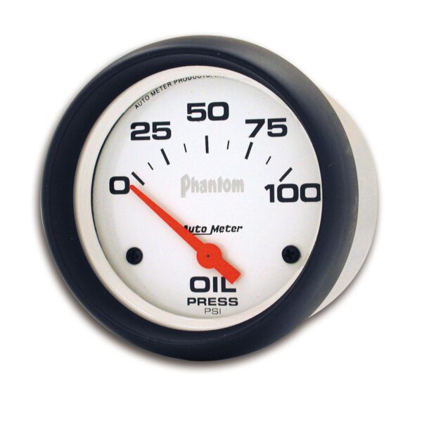 2-5/8 in. OIL PRESSURE, 0-100 PSI, PHANTOM