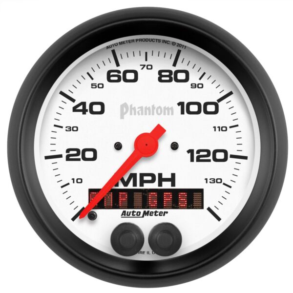 3-3/8 in. GPS SPEEDOMETER, 0-140 MPH, PHANTOM