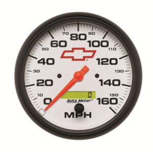 5 in. SPEEDOMETER, 0-160 MPH, GM WHITE