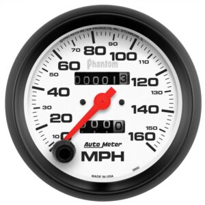 3-3/8 in. SPEEDOMETER, 0-160 MPH, PHANTOM