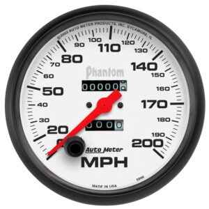5 in. SPEEDOMETER, 0-200 MPH, PHANTOM