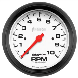 3-3/8 in. IN-DASH TACHOMETER, 0-10,000 RPM, PHANTOM