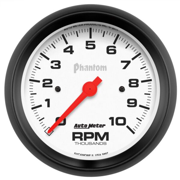 3-3/8 in. IN-DASH TACHOMETER, 0-10,000 RPM, PHANTOM
