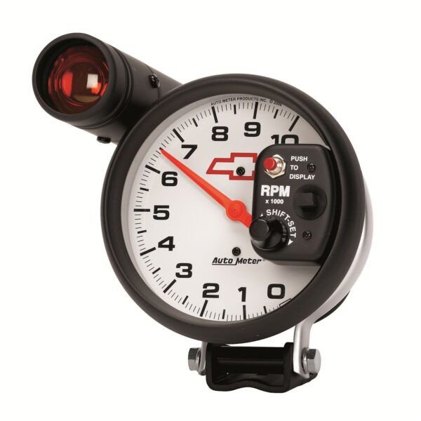 5 in. PEDESTAL TACHOMETER, 0-10,000 RPM, GM WHITE