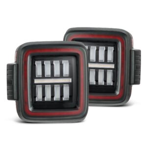 AlphaRex-Prismatic LED Taillights Black Red