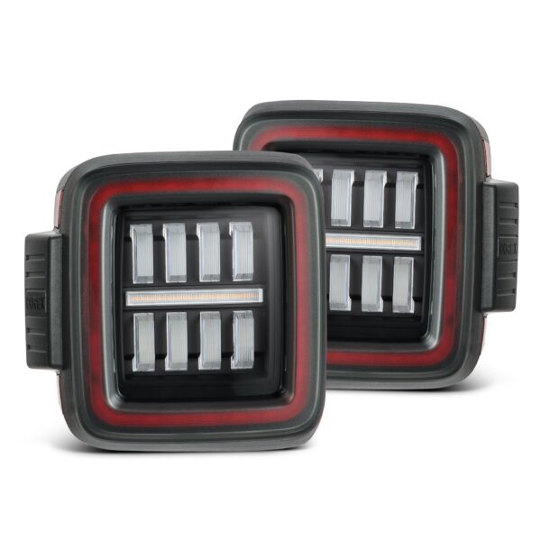 AlphaRex-Prismatic LED Taillights Black Red