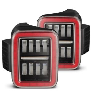 AlphaRex-Prismatic LED Taillights Black-Red