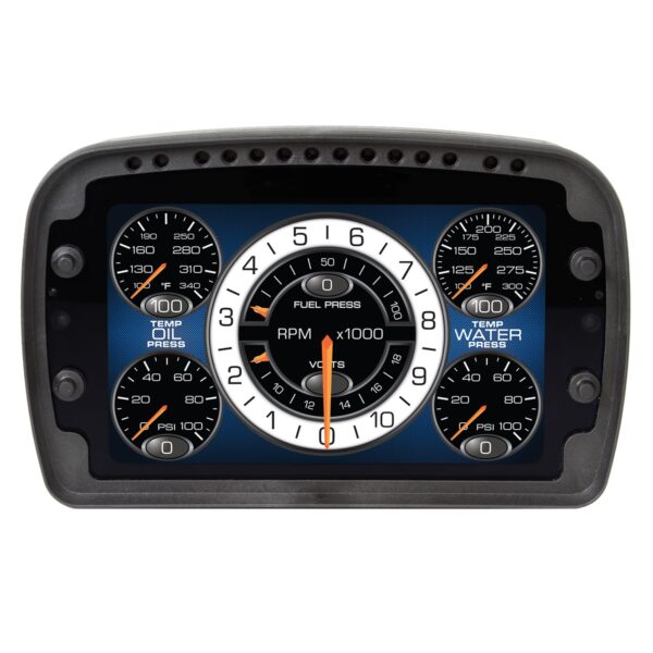 8-1/2 in. W X 5-1/4 in. H X 1-3/8 in. D LCD DASH, USER CONFIGURABLE,