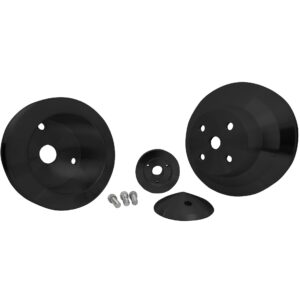 Small Block Chevy Pulley Kit - V-Belt - LWP - Black