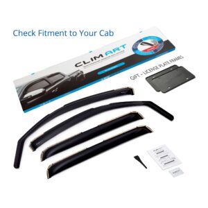 CLIM ART In-Channel Window Deflectors Extra Durable