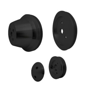 Small Block Chevy High Flow Pulley Kit - SWP - 1V - Black