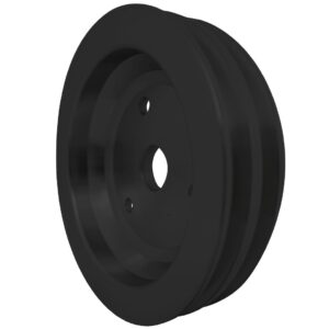 Small Block Chevy Crankshaft Pulley - High Flow - 2V - SWP - Black