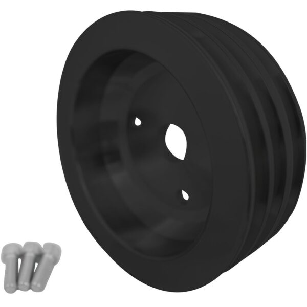 Small Block Chevy High Flow Crankshaft Pulley - 3V - Black