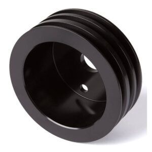 Small Block Chevy High Flow Crankshaft Pulley - 3V - LWP - Black