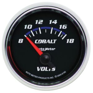 2-1/16 in. VOLTMETER, 8-18V, COBALT