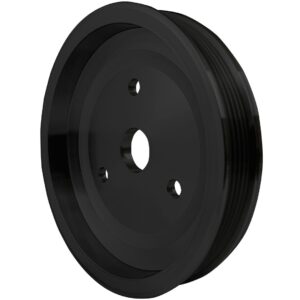 Small Block Chevy High Flow Serpentine Crankshaft Pulley - 1V - SWP - Black