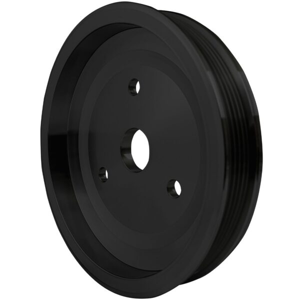 Small Block Chevy High Flow Serpentine Crankshaft Pulley - 1V - SWP - Black
