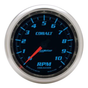 3-3/8 in. IN-DASH TACHOMETER, 0-10,000 RPM, COBALT