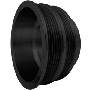 Small Block Chevy Serpentine Crankshaft Pulley - 2V - 5 & 6 Rib - Black