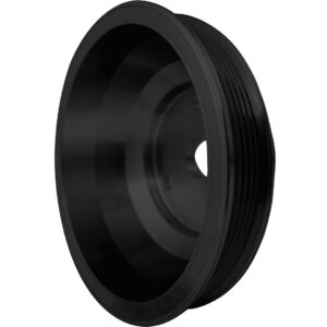 Small Block Chevy High Flow Serpentine Crankshaft Pulley - LWP - Black