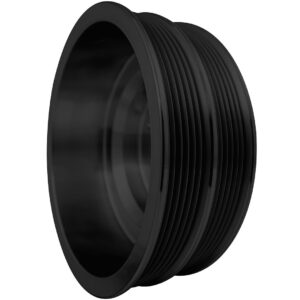 Small Block Chevy High Flow Serpentine Crankshaft Pulley - LWP - 2V - Black