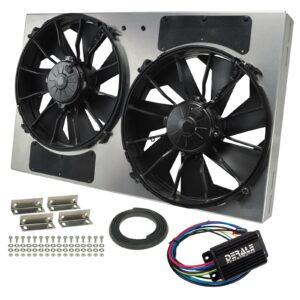 Powerpack - High Output Dual 12" RAD Fan/Alum Shroud Kit w/ PWM Controller