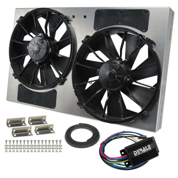 Powerpack - High Output Dual 12" RAD Fan/Alum Shroud Kit w/ PWM Controller