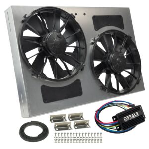 Powerpack- High Output Dual 12" Electric RAD Fan/Alum Shroud Kit -PWM Controller