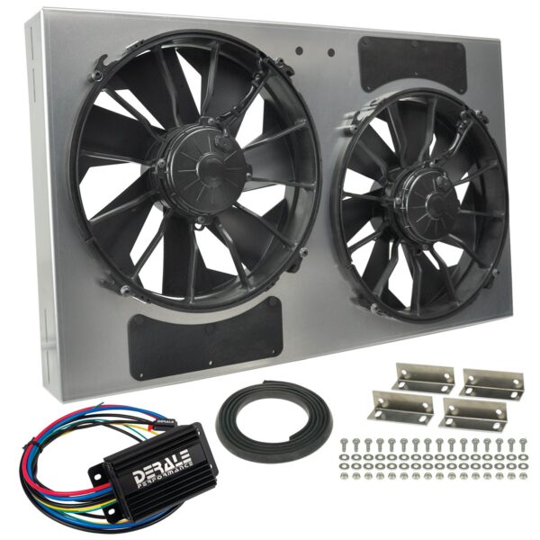 Powerpack - High Output Dual 12" RAD Fan/Alum Shroud Kit w/ PWM Controller