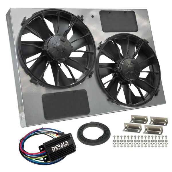 Powerpack - High Output Dual 12" RAD Fan/Powdercoated Steel Shroud w/ PWM Contro