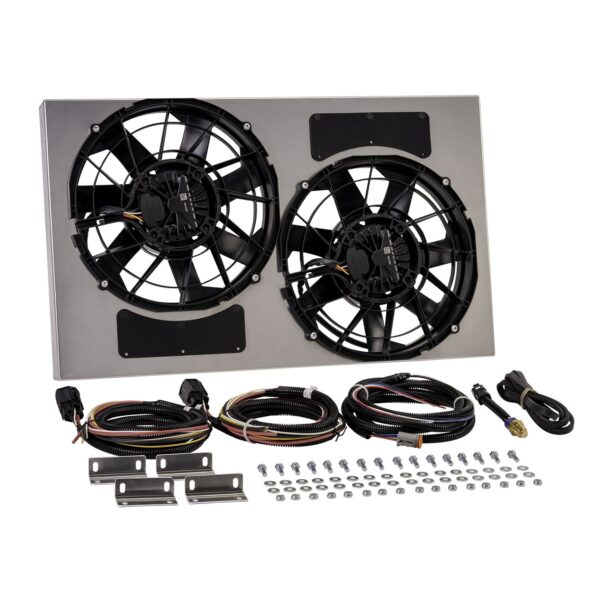 Powerpack - Brushless Dual 12" RAD Fan/Alum Shroud Kit w/ PWM Controller