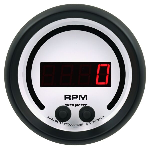 GAUGE, TACHOMETER, 3 3/8", 16K RPM, IN-DASH, PHANTOM ELITE DIGITAL