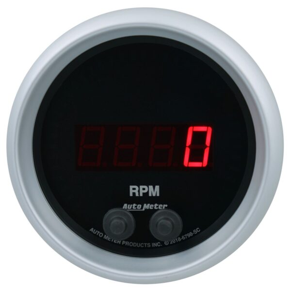 GAUGE, TACHOMETER, 3 3/8", 16K RPM, IN-DASH, SPORT-COMP ELITE DIGITAL