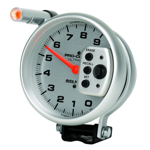 5 in. TACHOMETER, 0-9000 RPM, PEDESTAL W/ QUICK LITE, W/PEAK MEMORY, ULTRA-LITE