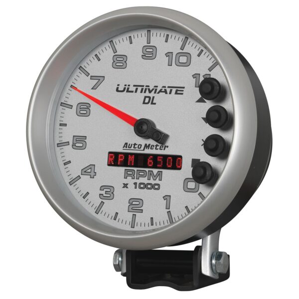 5 in. TACHOMETER, 0-11,000 RPM, PEDESTAL, ULTIMATE DL PLAYBACK, SILVER