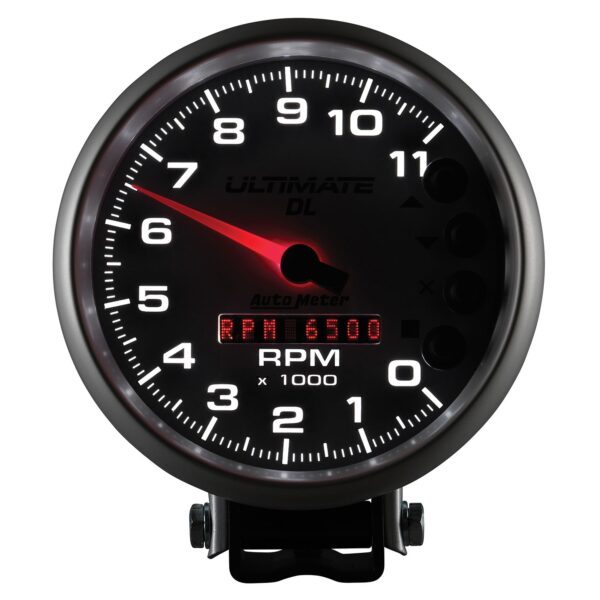5 in. TACHOMETER, 0-11,000 RPM, PEDESTAL, ULTIMATE DL PLAYBACK, SILVER