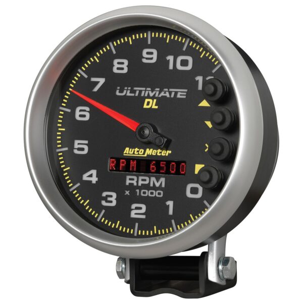 5 in. TACHOMETER, 0-11,000 RPM, PEDESTAL, ULTIMATE DL PLAYBACK, BLACK