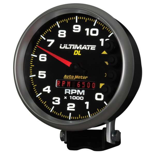 5 in. TACHOMETER, 0-11,000 RPM, PEDESTAL, ULTIMATE DL PLAYBACK, BLACK