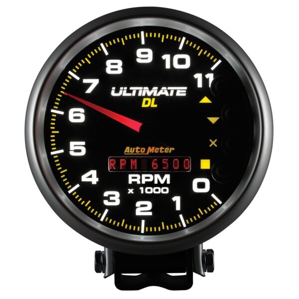 5 in. TACHOMETER, 0-11,000 RPM, PEDESTAL, ULTIMATE DL PLAYBACK, BLACK