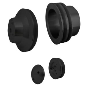 Big Block Chevy V-Belt Crankshaft Pulley - 2V - LWP - Black