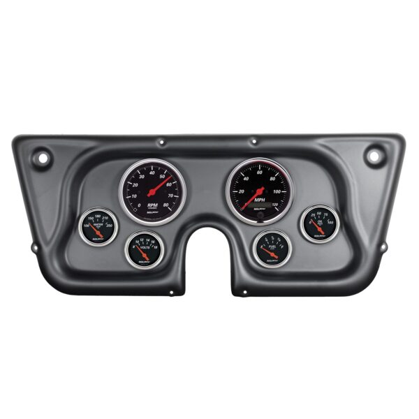 6 GAUGE DIRECT-FIT DASH KIT, CHEVY TRUCK C / K / K5 / SUBURBN 67-72, DESIGNER BLACK