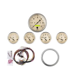 5 GAUGE DIRECT-FIT DASH KIT, CHEVY CAR 59-60, ANTIQUE BEIGE