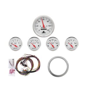5 GAUGE DIRECT-FIT DASH KIT, CHEVY CAR 59-60, ARCTIC WHITE