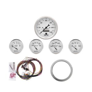 5 GAUGE DIRECT-FIT DASH KIT, CHEVY CAR 59-60, OLD TYME WHITE