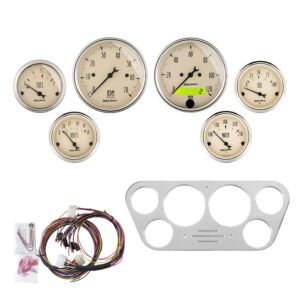 6 GAUGE DIRECT-FIT DASH KIT, FORD TRUCK 53-55, ANTIQUE BEIGE