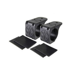 KC Hilites Bracket Set - Tube Clamp Light Mount - Rubber Adjustment Shims - 2.25 in - 2.5 in
